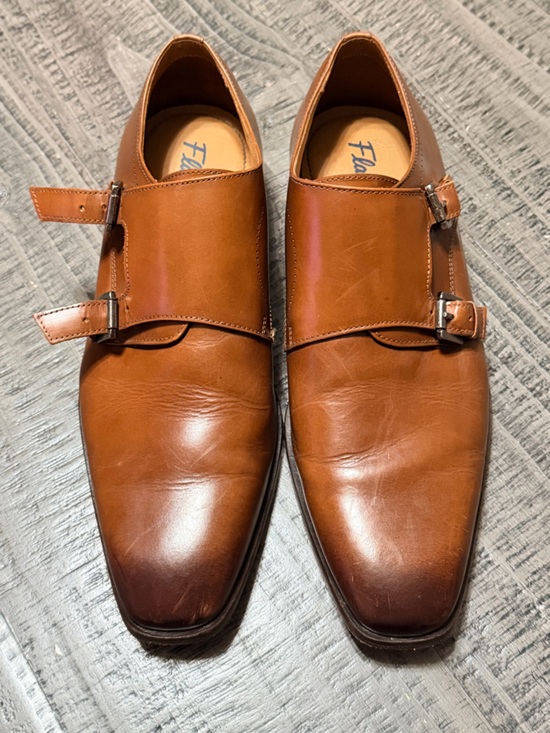 Flags Ltd. Men\'s Double Monk Strap Loafers in Tan Cognac main image 4